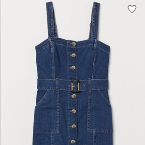 Denim overall dress